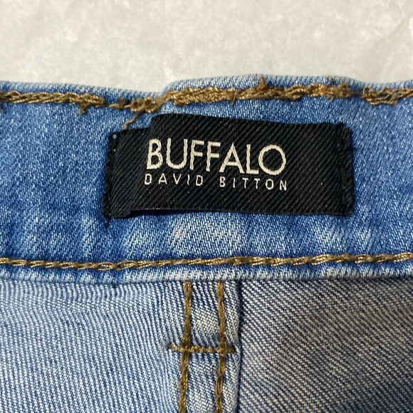 💚 Buffalo | Distressed High rise  Blue Denim Shorts - 29 - Picture 2 of 11